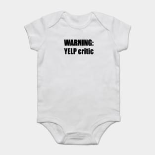 WARNING: Yelp critic - Cartman South Park Baby Bodysuit